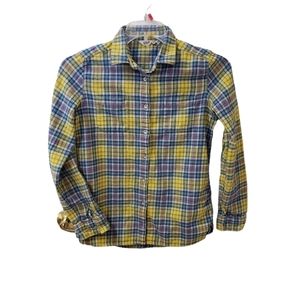 Woolrich Yellow Blue Flannel Long Sleeve
